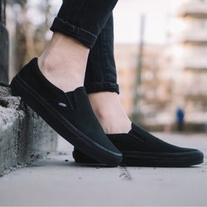 Vans black slip-ons new!